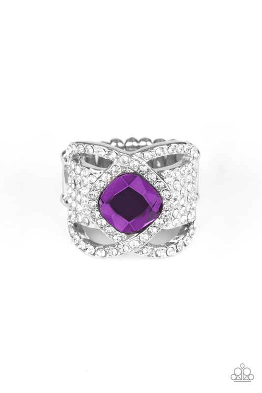 Paparazzi Ring - Triple Crown Twinkle - Purple