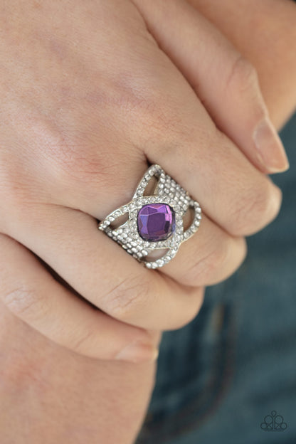 Paparazzi Ring - Triple Crown Twinkle - Purple