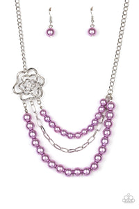 Paparazzi Necklace - Fabulously Floral - Purple
