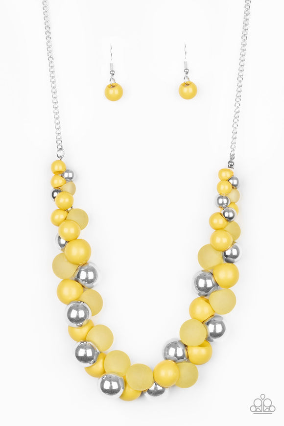 Paparazzi Necklace - Bubbly Brilliance - Yellow