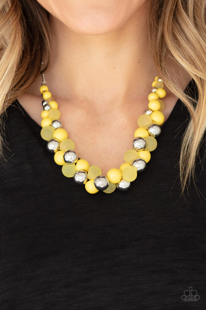 Paparazzi Necklace - Bubbly Brilliance - Yellow