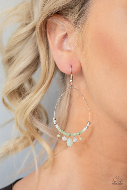 Paparazzi Earrings - Exquisitely Ethereal - Green