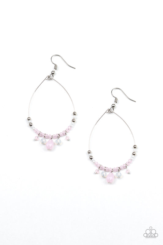 Paparazzi Earrings - Exquisitely Ethereal - Pink