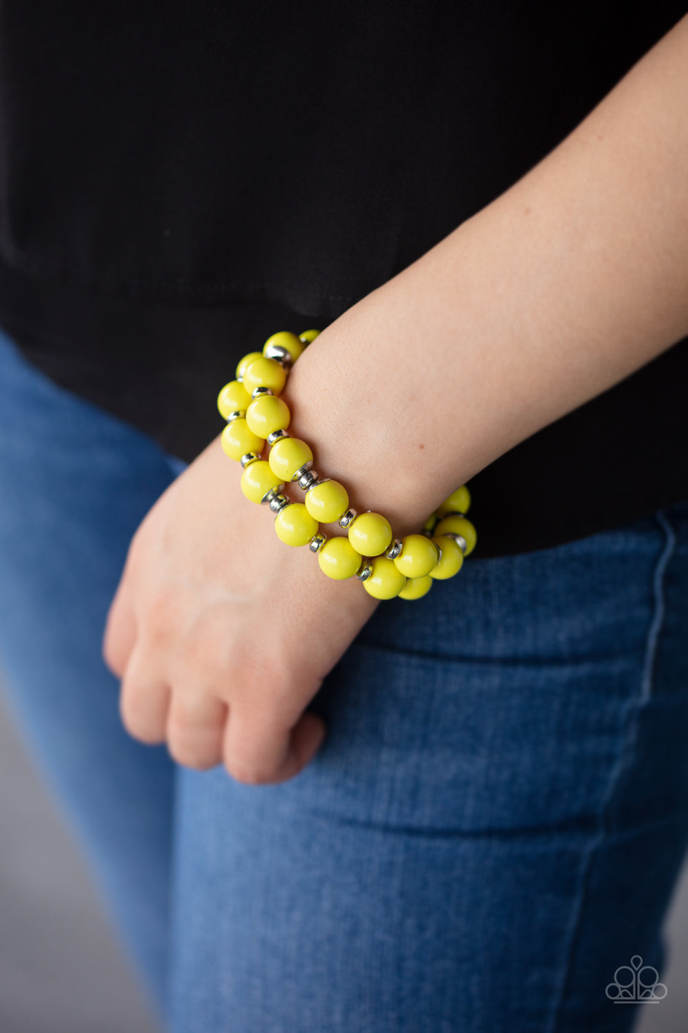 Paparazzi Bracelet - Bubble Blast Off - Yellow