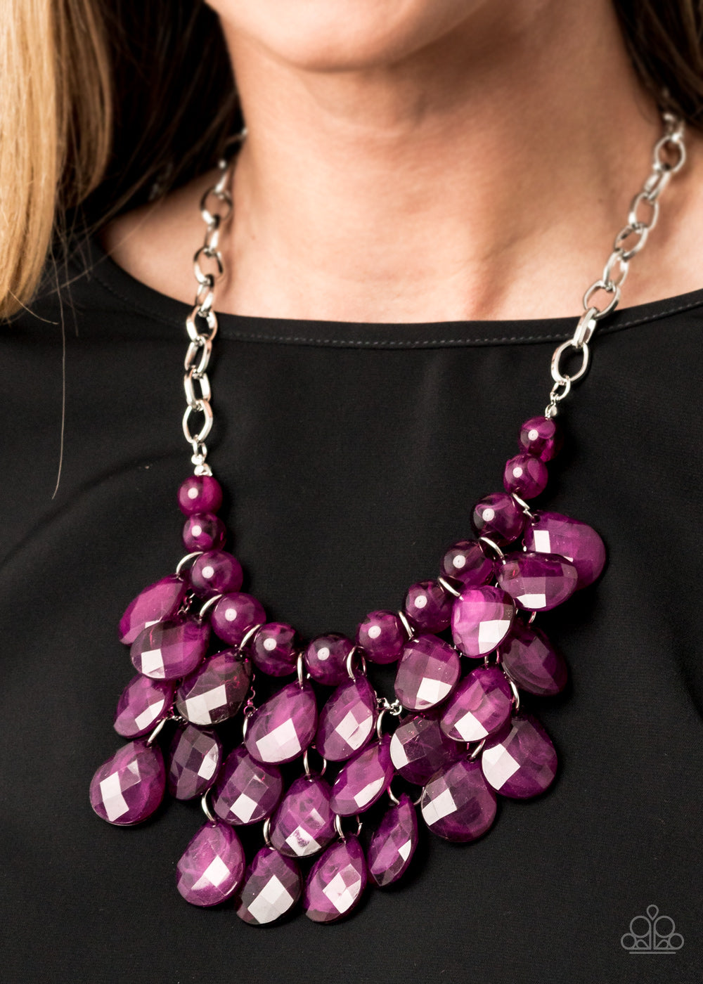 Paparazzi Necklace - Sorry To Burst Your Bubble - Purple