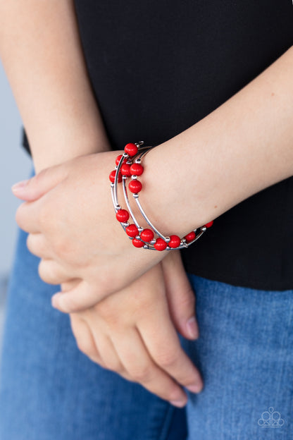 Paparazzi Bracelets - Let Freedom Ring - Red