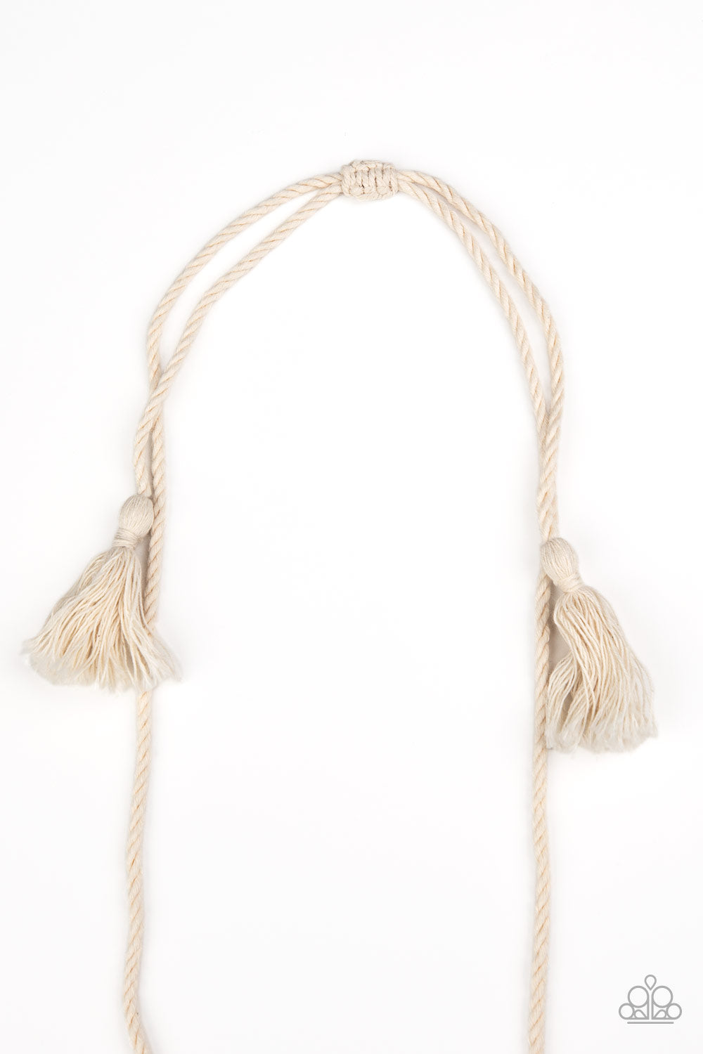 Paparazzi Necklace - Macrame Mantra - White