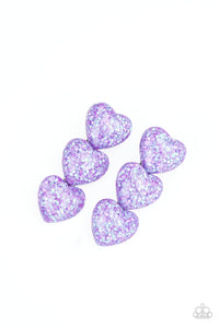 Paparazzi Hair Accessories - Heart Full of Confetti - Purple