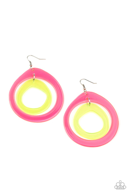 Paparazzi Earrings - Show Your True NEONS - Multi