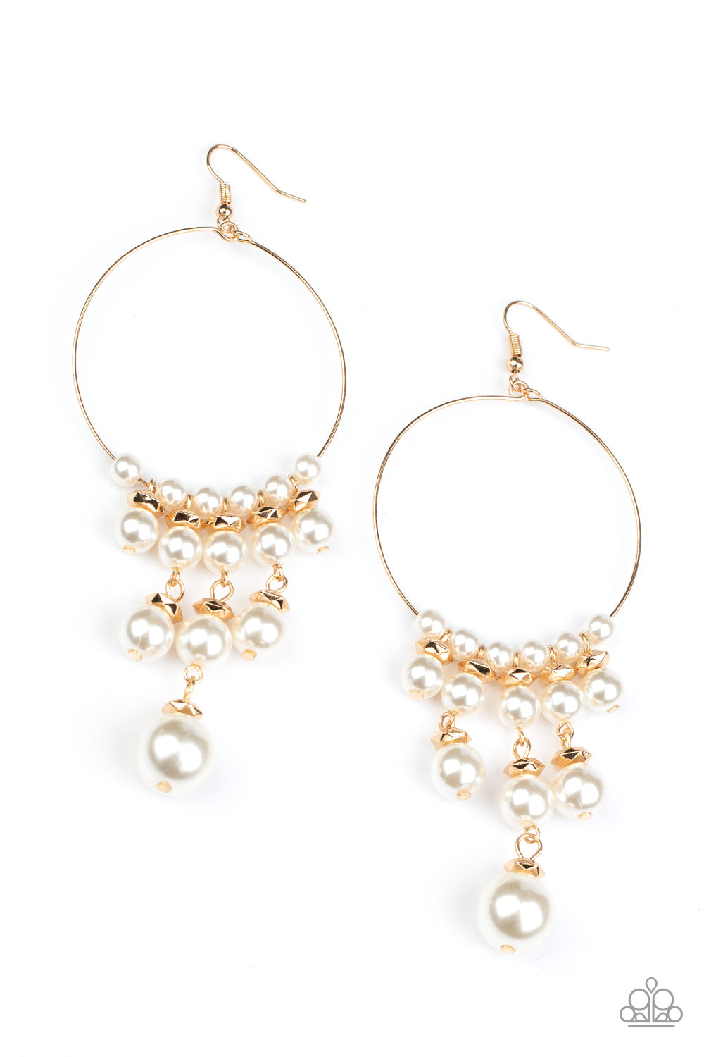 Paparazzi Earrings - Working The Room - Gold