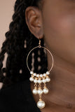 Paparazzi Earrings - Working The Room - Gold