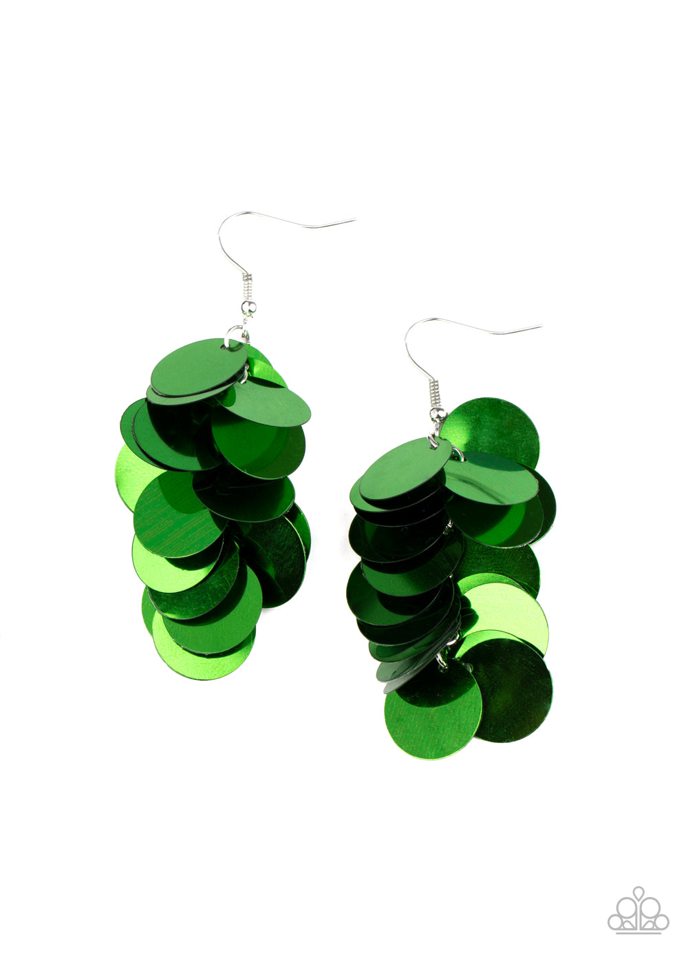 Paparazzi Earrings - Now You SEQUIN It - Green