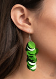 Paparazzi Earrings - Now You SEQUIN It - Green