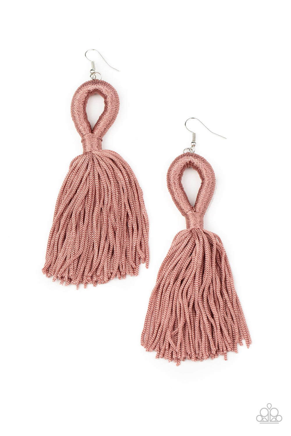 Paparazzi Earrings - Tassels and Tiaras - Pink