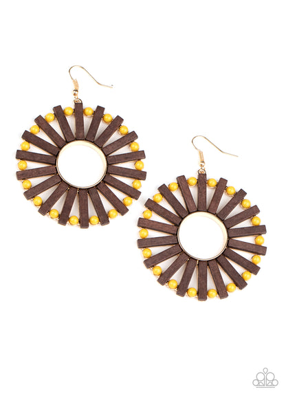 Paparazzi Earrings - Solar Flare - Yellow