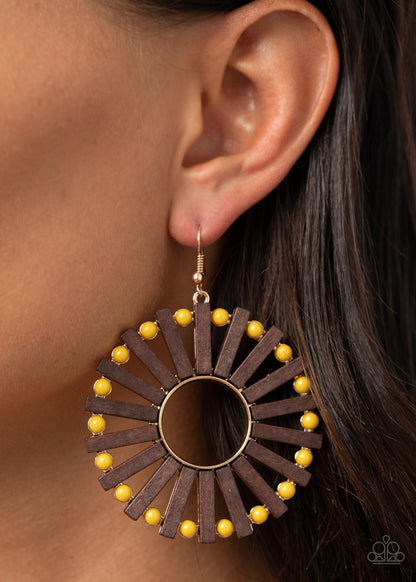 Paparazzi Earrings - Solar Flare - Yellow