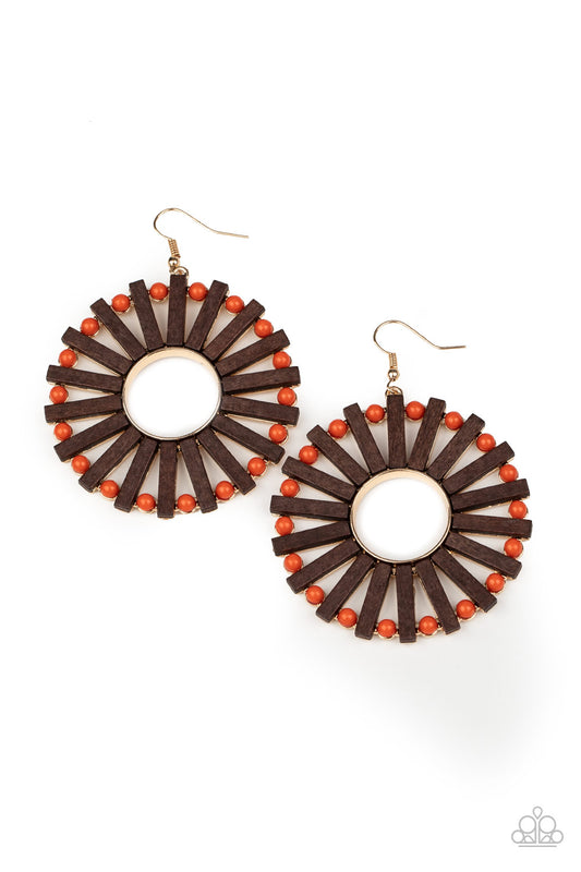 Paparazzi Earrings - Solar Flare - Orange