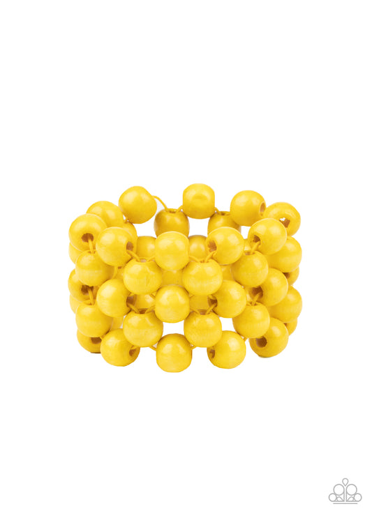 Paparazzi Bracelet - Tiki Tropicana - Yellow