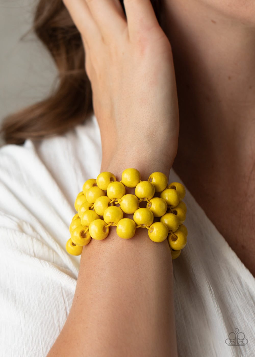 Paparazzi Bracelet - Tiki Tropicana - Yellow