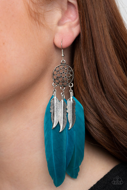 Paparazzi Earrings - In Your Wildest DREAM-CATCHERS - Blue