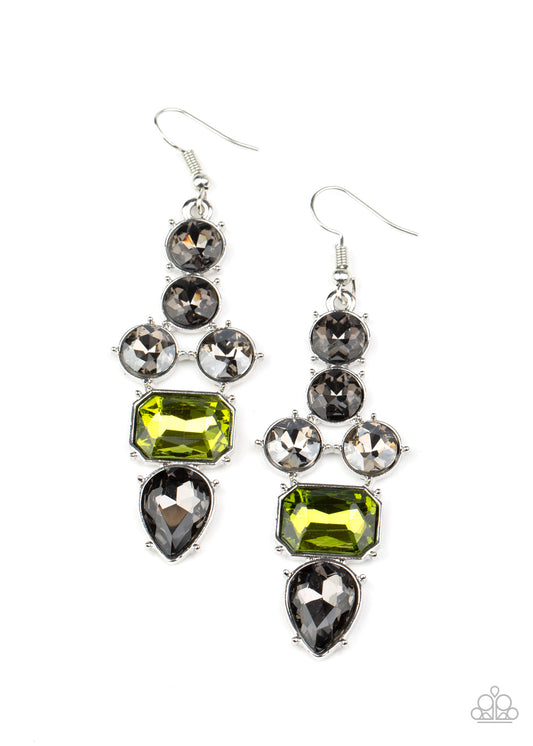 Paparazzi Earrings - Look At Me GLOW! - Green