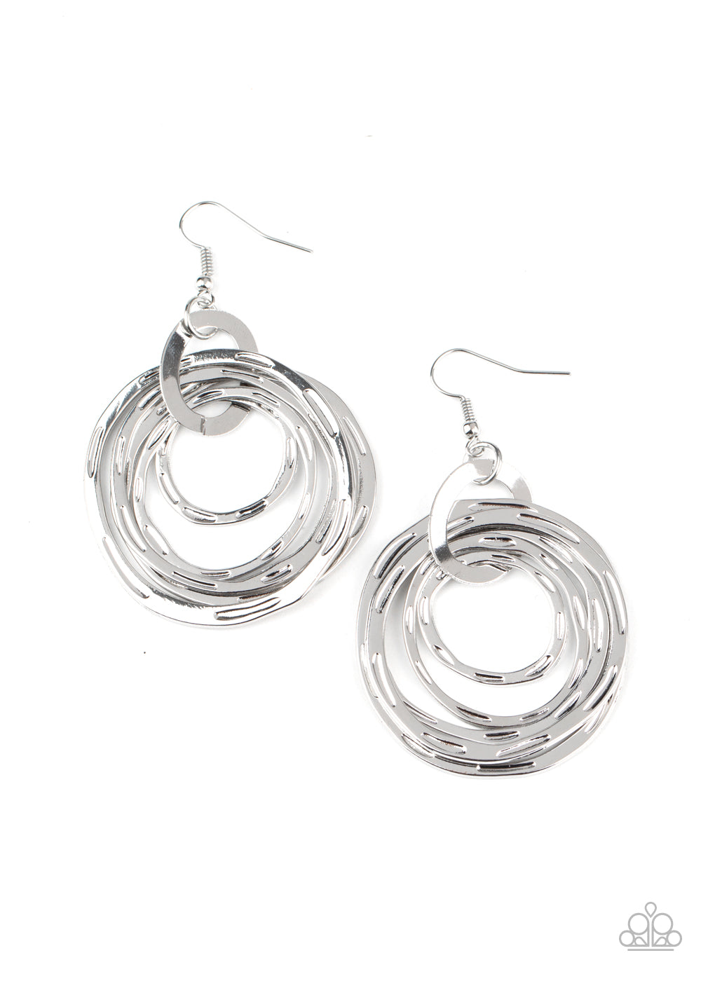 Paparazzi Earrings - Ringing Radiance - Silver