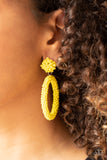 Paparazzi Earrings - Be All You Can BEAD - Yellow