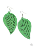 Paparazzi Earrings - Tropical Foliage - Green