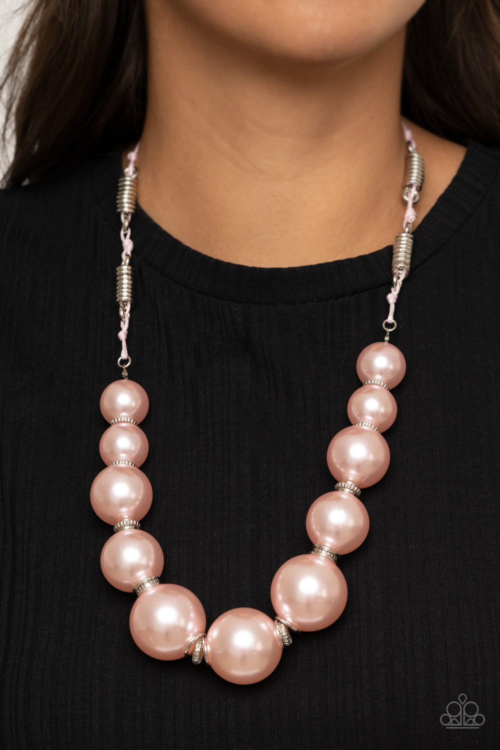 Paparazzi Necklace - Pearly Prosperity - Pink