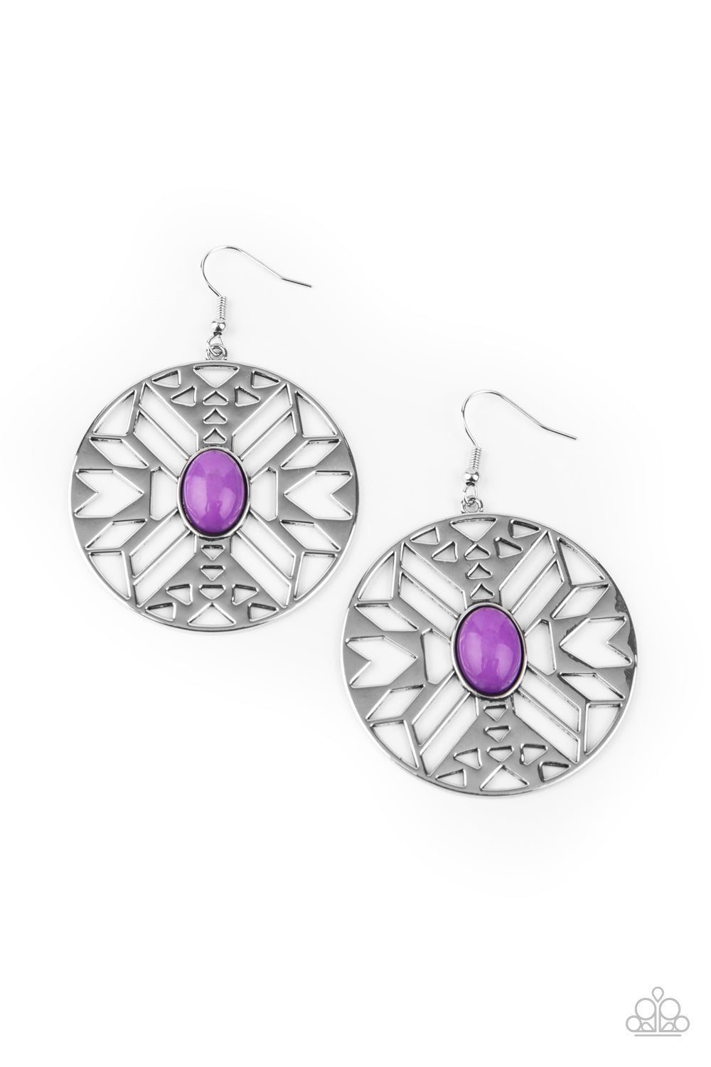 Paparazzi Earrings - Southwest Walkabout - Purple