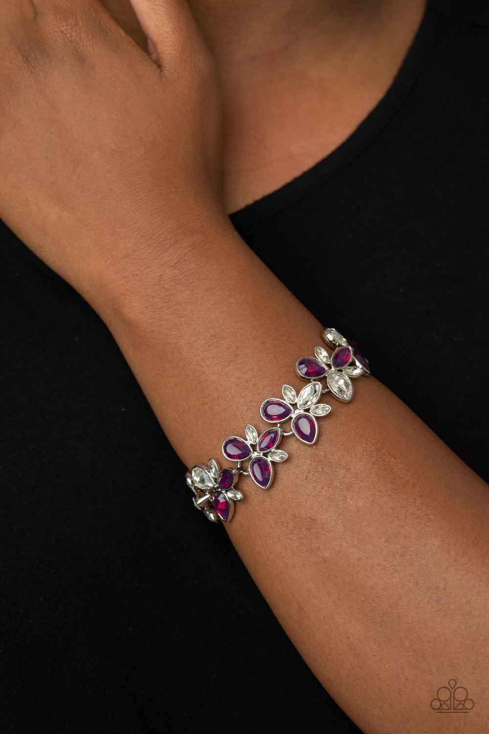 Paparazzi Bracelet - Ice Garden - Purple