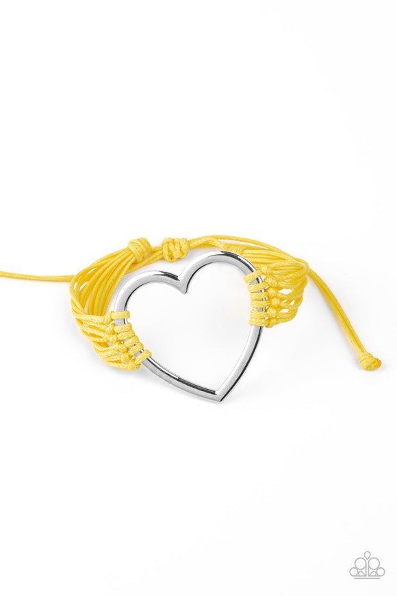 Paparazzi Bracelet - Playing With My HEARTSTRINGS - Yellow
