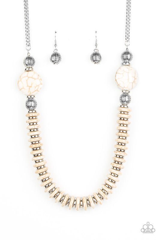 Paparazzi Necklace - Desert Revival - White