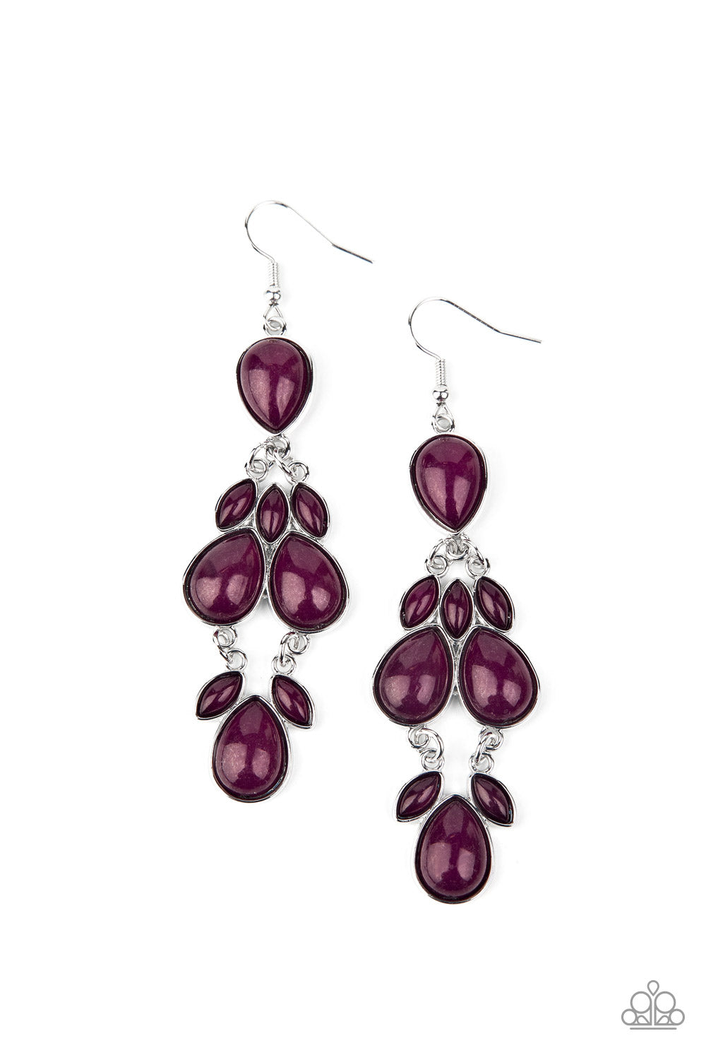 Paparazzi Earrings - Superstar Social - Purple