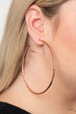 Paparazzi Earrings - Diamondback Diva - Copper