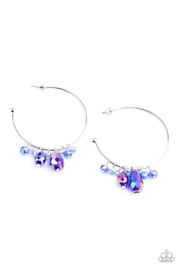 Paparazzi Earrings - Dazzling Downpour - Blue