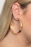 Paparazzi Earrings - BEVEL In It - Gold