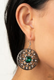 Paparazzi Earrings - GLOW Your True Colors - Green
