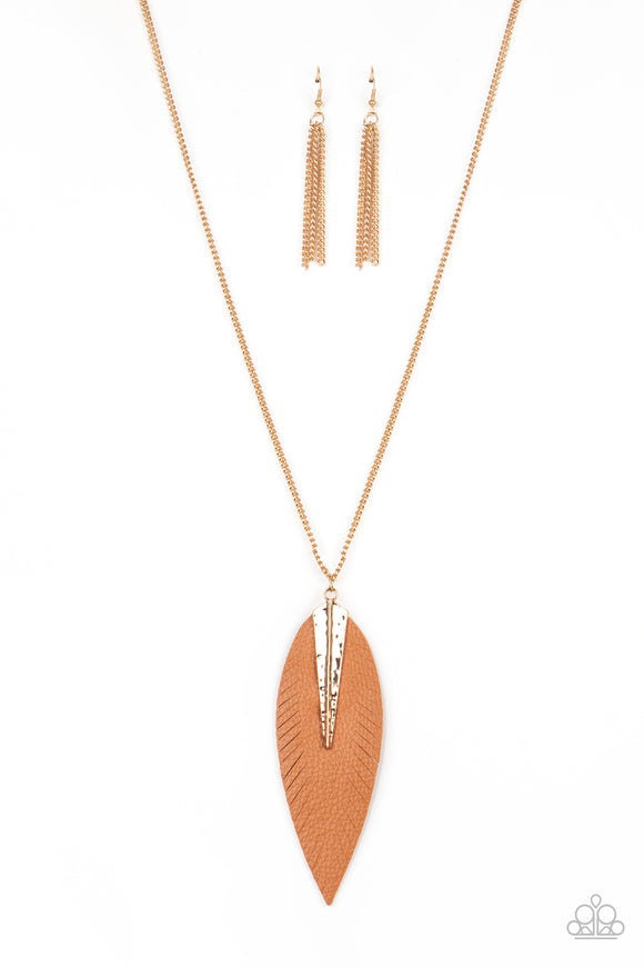Paparazzi Necklace - Quill Quest - Gold