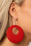Paparazzi Earrings - Island Hop - Red
