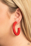 Paparazzi Earrings - Woodsy Wonder - Red