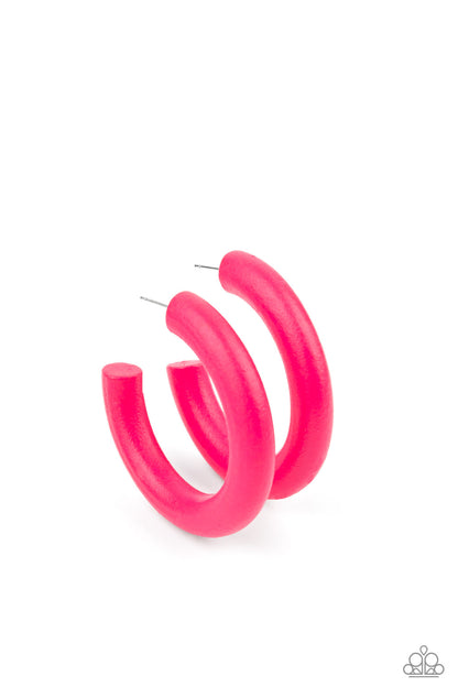 Paparazzi Earrings - Woodsy Wonder - Pink