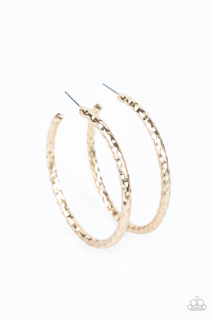 Paparazzi Earrings - Urban Upgrade - Gold