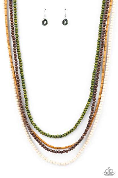 Paparazzi Necklace - Bermuda Beaches - Green