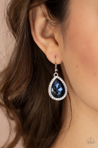 Paparazzi Earrings - Dripping With Drama - Blue