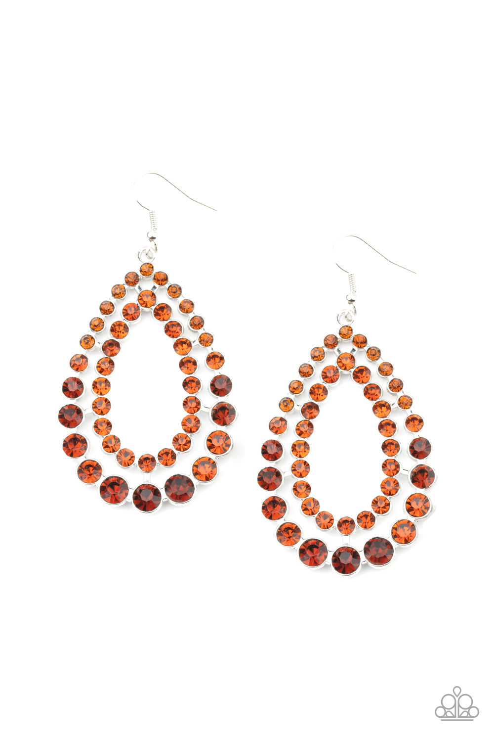 Paparazzi Earrings - Glacial Glaze - Brown