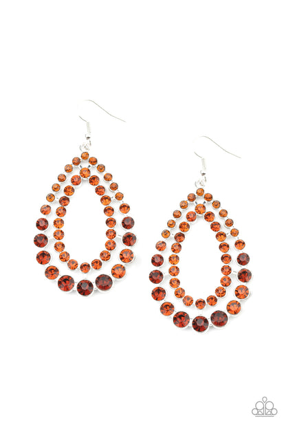 Paparazzi Earrings - Glacial Glaze - Brown