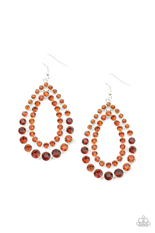 Paparazzi Earrings - Glacial Glaze - Brown