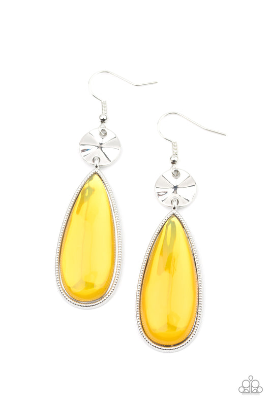 Paparazzi Earrings - Jaw-Dropping Drama - Yellow