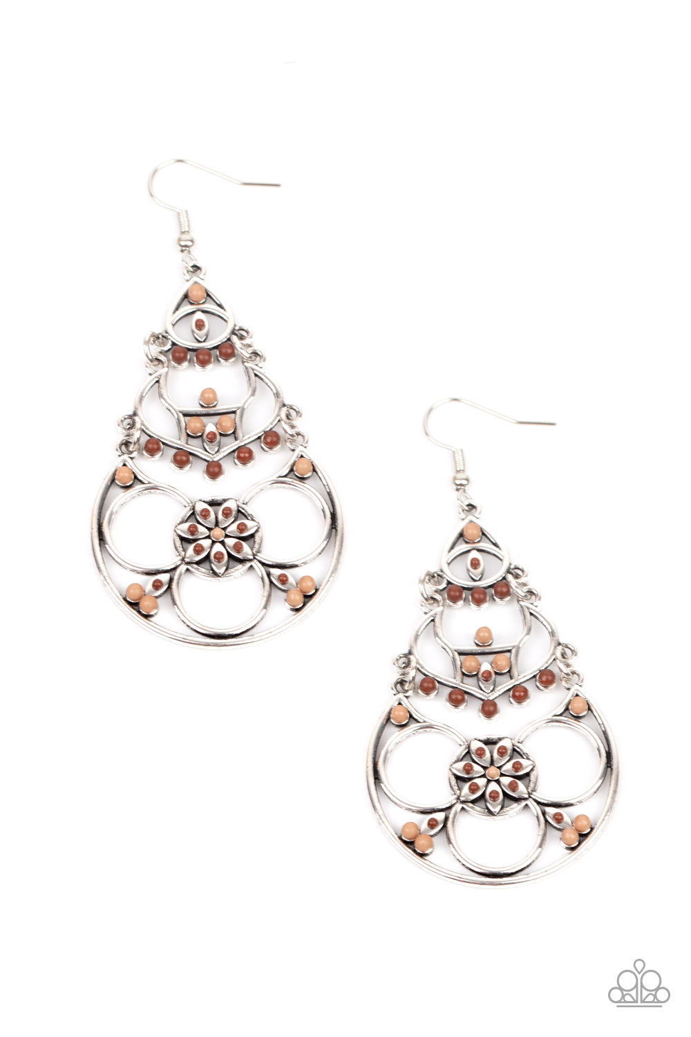 Paparazzi Earrings - Garden Melody - Brown